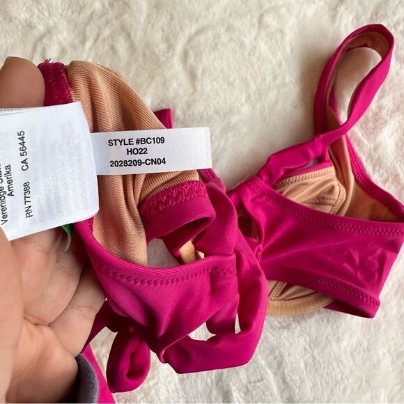 J.Crew Women’s Cross-Back Underwire Bikini Top Pink Size 34A - Picture 8 of 9